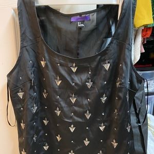 Evening top with silver beading.